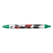 Flying Black en Red Morpho Vlinders Zwarte Inkt Pen (Voorkant)