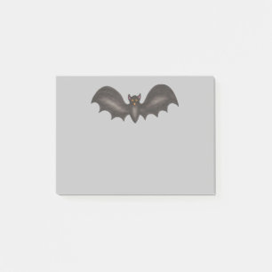 Flying Black Grey Spooky Bat Happy Halloween Post-it® Notes