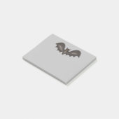 Flying Black Grey Spooky Bat Happy Halloween Post-it® Notes (Schuin)