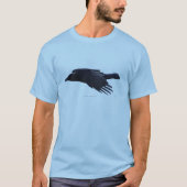 Flying Black Raven Birdlover's T-shirt (Voorkant)