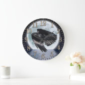 Flying Black Raven & Full Moon Grote Klok (Huis)