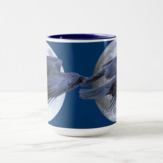 Flying Black Raven Gothic, Celtic, Wiccan Mok (Midden)