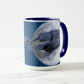 Flying Black Raven Gothic, Celtic, Wiccan Mok (Voorkant rechts)