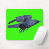 Flying Black Raven Gothic, Celtic, Willife Muismat (Met muis)