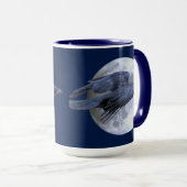 Flying Black Raven & Moon Gothic Wildlife Design Mok (Voorkant rechts)