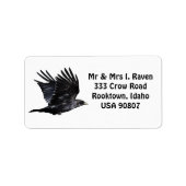 Flying Black Raven Photo Labels (Voorkant)