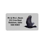Flying Black Raven Photo Labels (Voorkant)