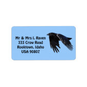 Flying Black Raven Photo Labels 6 (Voorkant)