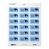 Flying Black Raven Photo Labels 6 (Full Sheet)
