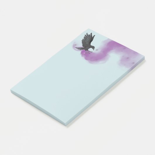 Flying Black Raven Post-it Notes (Schuin)