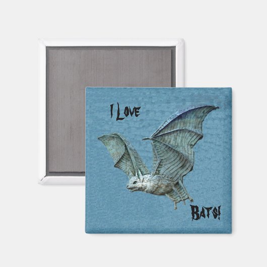 Flying Blue Bat Relief Magnet (Voorkant / Achterkant)