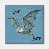 Flying Blue Bat Relief Magnet (Voorkant)