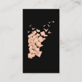 Flying Book Birds Library Bookworm Visitekaartje (Voorkant)