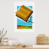 Flying Book Kite Poster (Keuken)
