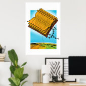 Flying Book Kite Poster (Thuiskantoor)