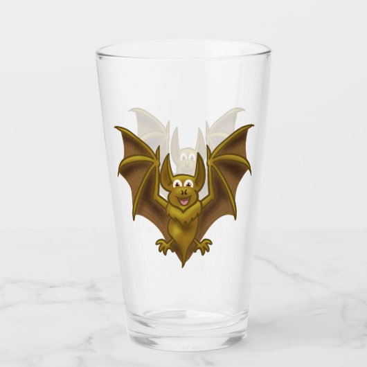 Flying Brown Bat Glas (Voorkant)