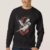 Flying Budgie Paraket Sweatshirt (Voorkant)