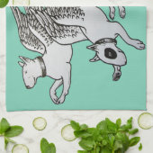 Flying Bull Terriers Tea Towel Theedoek (Gevouwen)