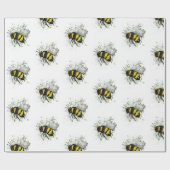 Flying Bumble BEE, Freehand Digital Drawing Insect Cadeaupapier (Vlak)