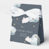 Flying Bunny Star & Cloud Baby shower geschenkdoos Bedankdoosjes (Voorkant Zijde)