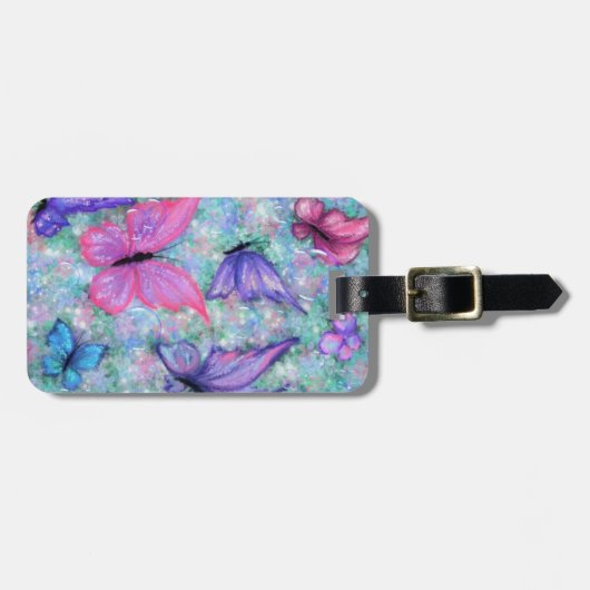 Flying Butterflies Bagagelabel (Voorkant horizontaal)