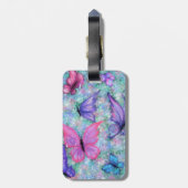 Flying Butterflies Bagagelabel (Achterkant verticaal)