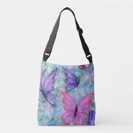 Flying Butterflies Crossbody Bag Crossbody Tas (Voorkant)