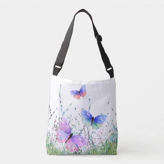 Flying Butterflies Crossbody Bag Tas (Voorkant)
