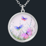 Flying Butterflies Ketting<br><div class="desc">Ketting met Spring Joy Kleurrijke Vlinders Vliegen in Natuur Waterverf Schilderen Vlinder en Kettingen - Kies / Voeg uw favoriete tekst / kleur - Maak uw unieke Kettingen cadeau - Formaat wijzigen en verplaatsen of verwijderen en toevoegen met aanpassingstool! - Tekenen en ontwerpen door MIGNED. Je kunt mijn design ook...</div>