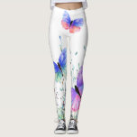 Flying Butterflies Leggings<br><div class="desc">Leggings met Spring Joy Kleurrijke Vlinders Vliegen in Natuur Waterverf Schilderen Vlinder en Bloemen - Kies / Voeg je favoriete tekst / kleur - Maak je eigen cadeau - Formaat wijzigen en verplaatsen of verwijderen en toevoegen met aanpassingstool! - Tekenen en ontwerpen door MIGNED. Je kunt mijn design ook overzetten...</div>