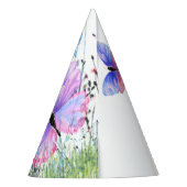 Flying Butterflies Paper Party Pet Feesthoedjes (Achterkant)