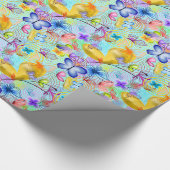 Flying Butterflies Patroon Wrapping Papier (Hoek)