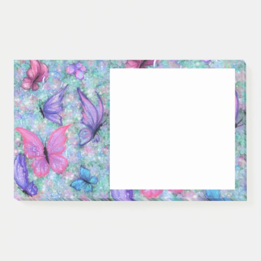 Flying Butterflies plaatsen het notities Post-it® Notes (Voorkant)