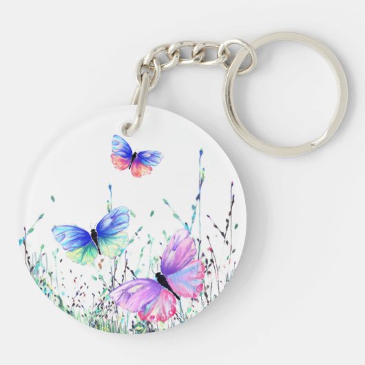 Flying Butterflies Sleutelhanger (Achterkant)