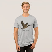 Flying Canada Goose Aangepaste tekst Tri-Blend Shirt (Voorkant volledig)
