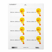 Flying Cartoon Ducking Shipping Label (Full Sheet)