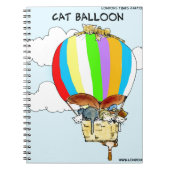Flying Cats Funny Cartoon Notitieboek (Voorkant)