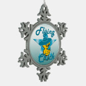 Flying Chick #7 Tin Sneeuwvlok Ornament (Links)
