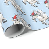 Flying Christmas Goat Cadeaupapier (Rol Hoek)