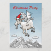 Flying Christmas Party Goat Kaart (Achterkant)