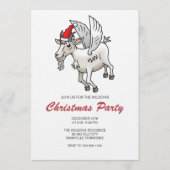 Flying Christmas Party Goat Kaart (Voorkant)
