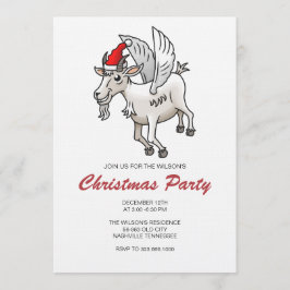 Flying Christmas Party Goat Kaart