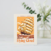 Flying Cloud American Clipper Ship Vintage Poster Briefkaart (Staand voorkant)