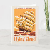 Flying Cloud Amerikaanse Klipper Schip Vintage Pos Bedankkaart (Voorkant)