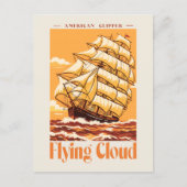 Flying Cloud Amerikaanse Klipper Schip Vintage Pos Briefkaart (Voorkant)