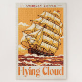 Flying Cloud Amerikaanse Klipper Schip Vintage Pos Legpuzzel (Verticaal)