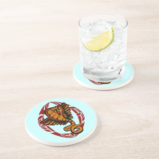 Flying Cobra Zandsteen Onderzetter (Zijkant)