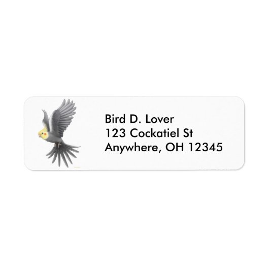 Flying Cockatiel Label (Voorkant)