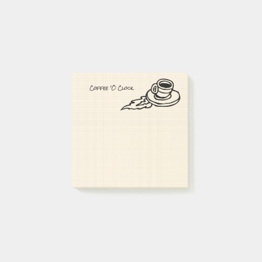 Flying Coffee Latte Drink of Tea Time Post-it® Notes (Voorkant)