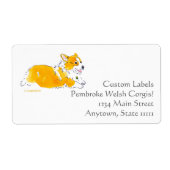 Flying Corgi aangepaste labels (Voorkant)